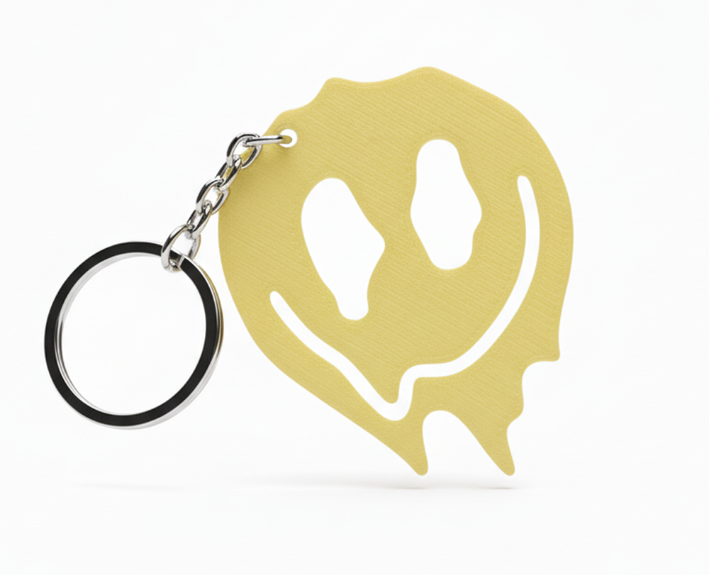 3D Printed Melting Face Keychain 3D Printed Melting Face Keychain - Image 1
