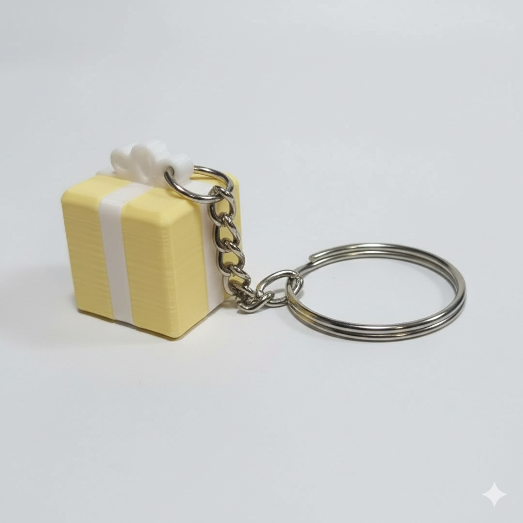 3D Printed Novelty Keychain Yellow - Image 2