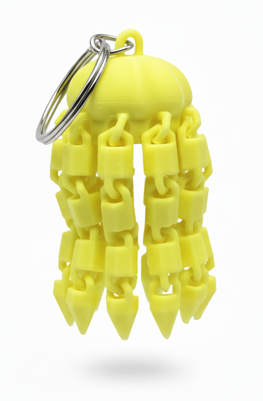 3D-Printed Flexi Jellyfish Keychain Yellow 3D-Printed Flexi Jellyfish Keychain Yellow - Image 1