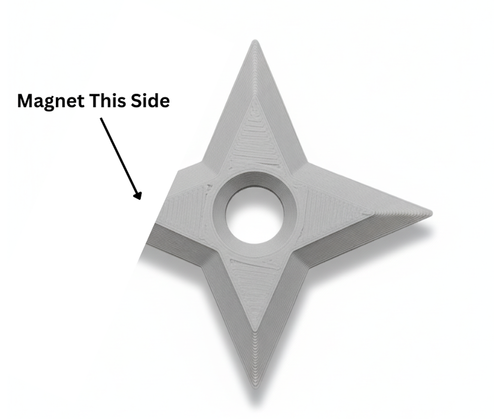 3D-Printed Ninja Star Fridge Magnet - Image 1