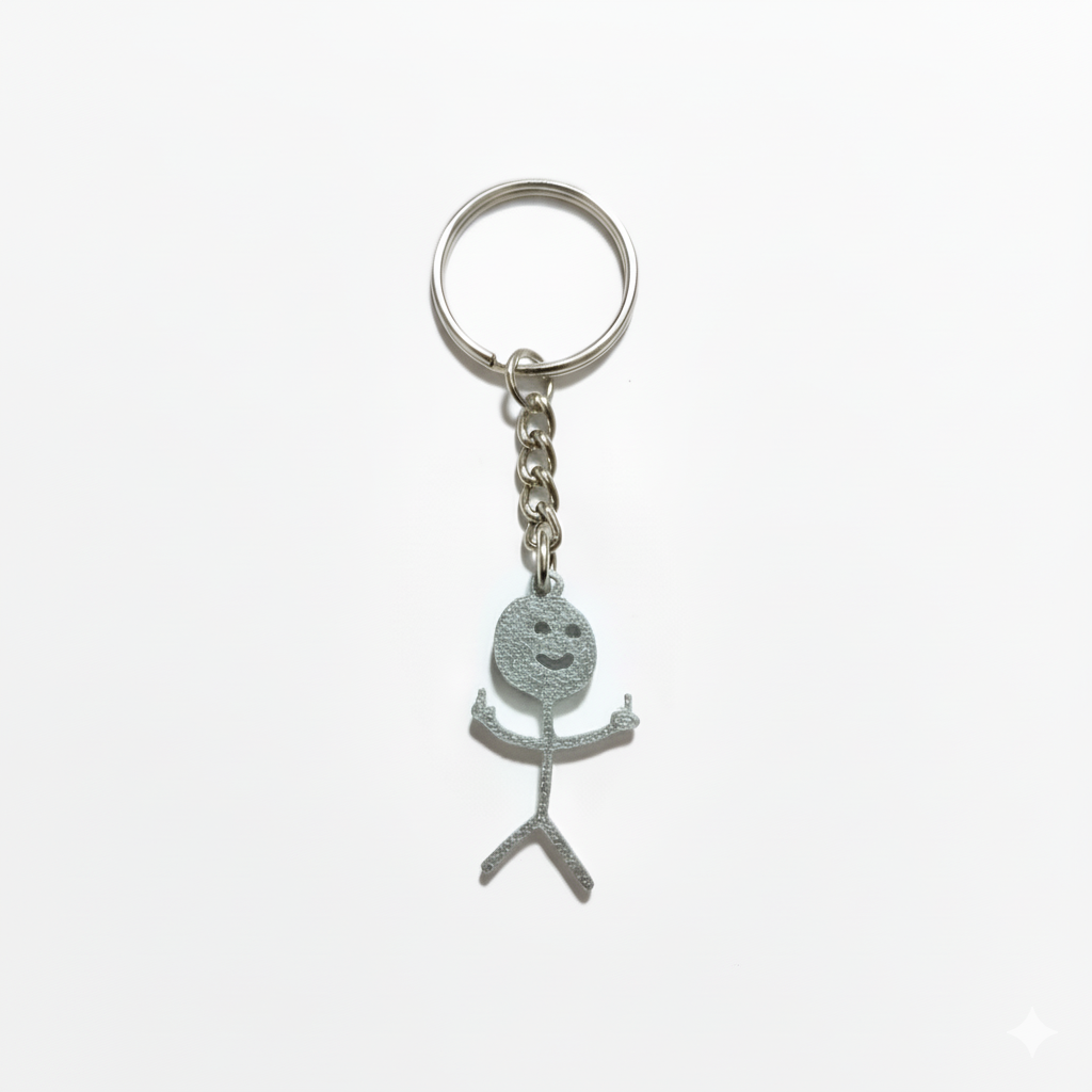 3D Printed Stickman Keychain - Image 1