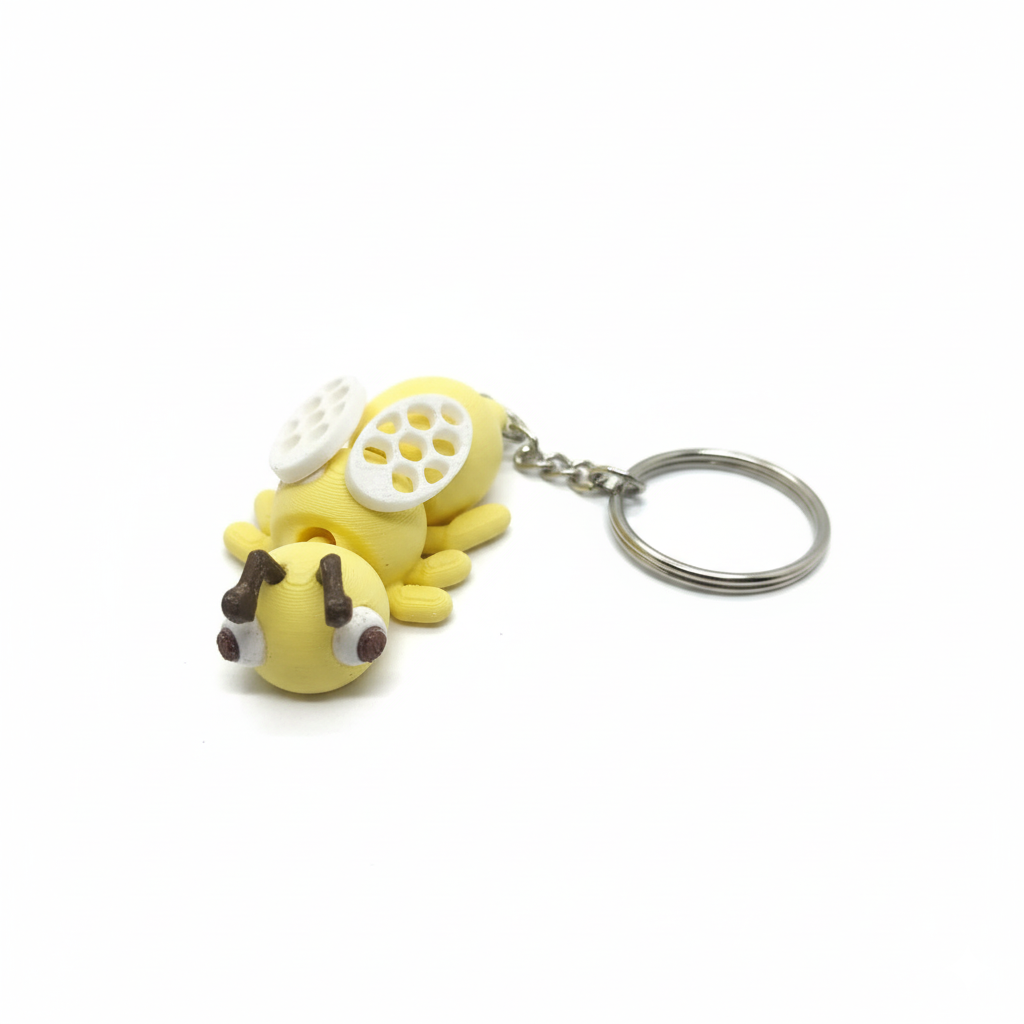 3D Printed Honey Bee Keychain - Image 2