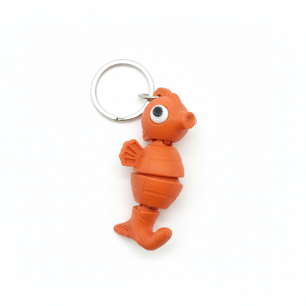 3D Printed Seahorse Keychain - Image 2