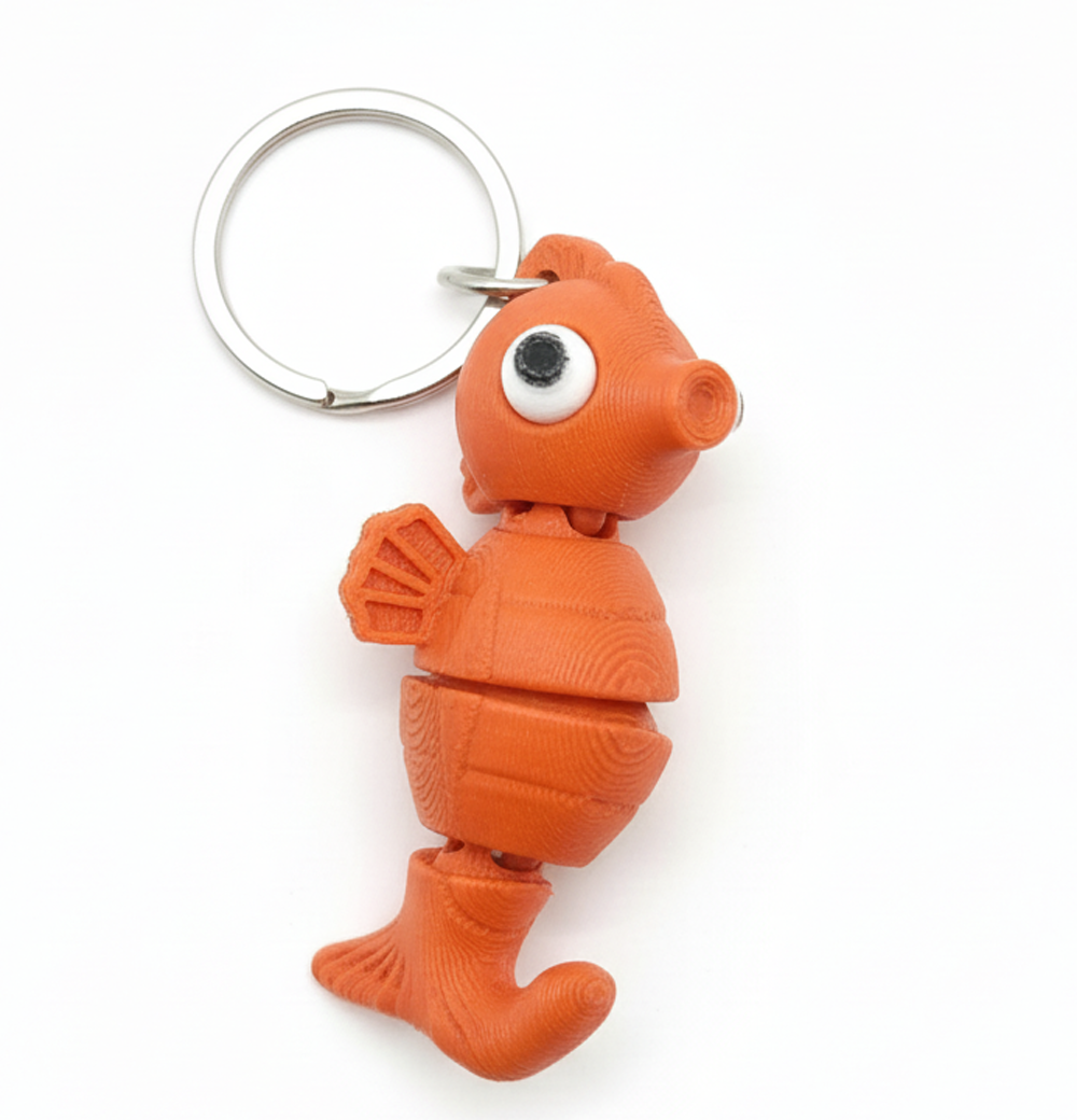 3D Printed Seahorse Keychain - Image 1