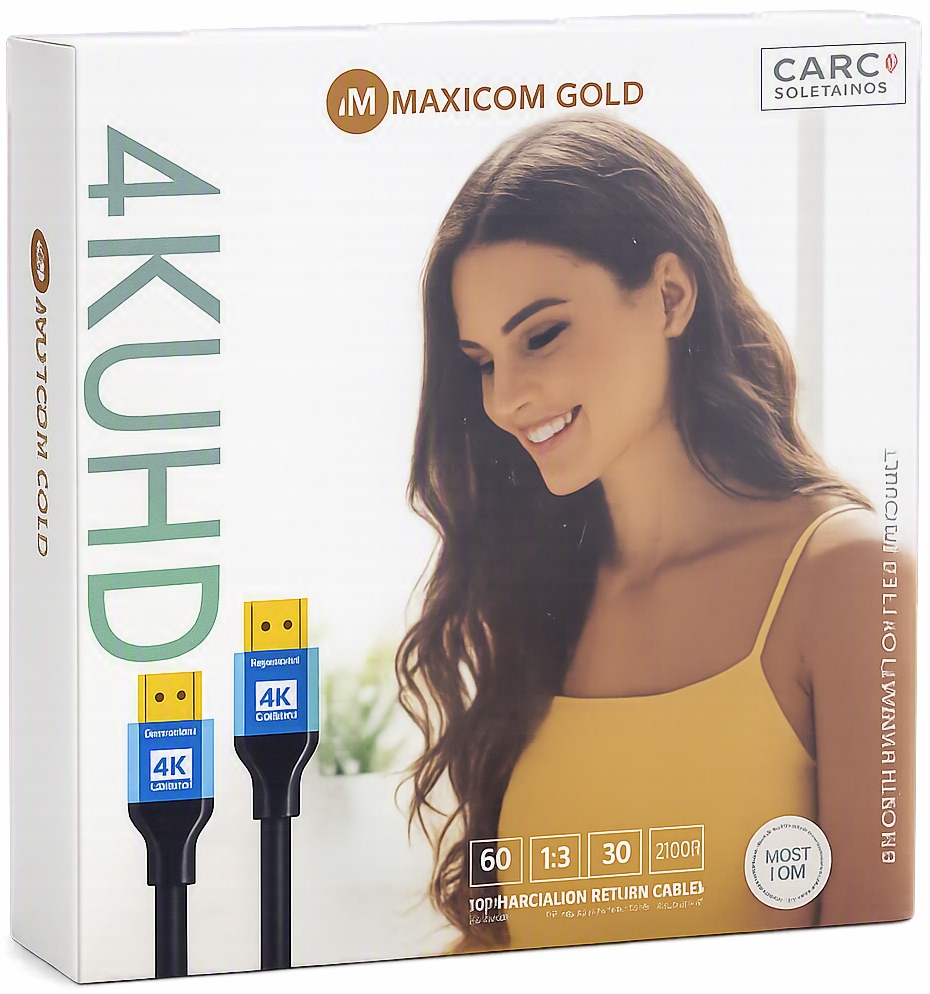 Maxicom Gold HDMI Cable 10 Meter HDTV 4K Ultra HD 4Kx2K Premium High Speed HDTV  2160p, HDMI Cable TV, Laptop, PC, Monitor and Projector - Image 1