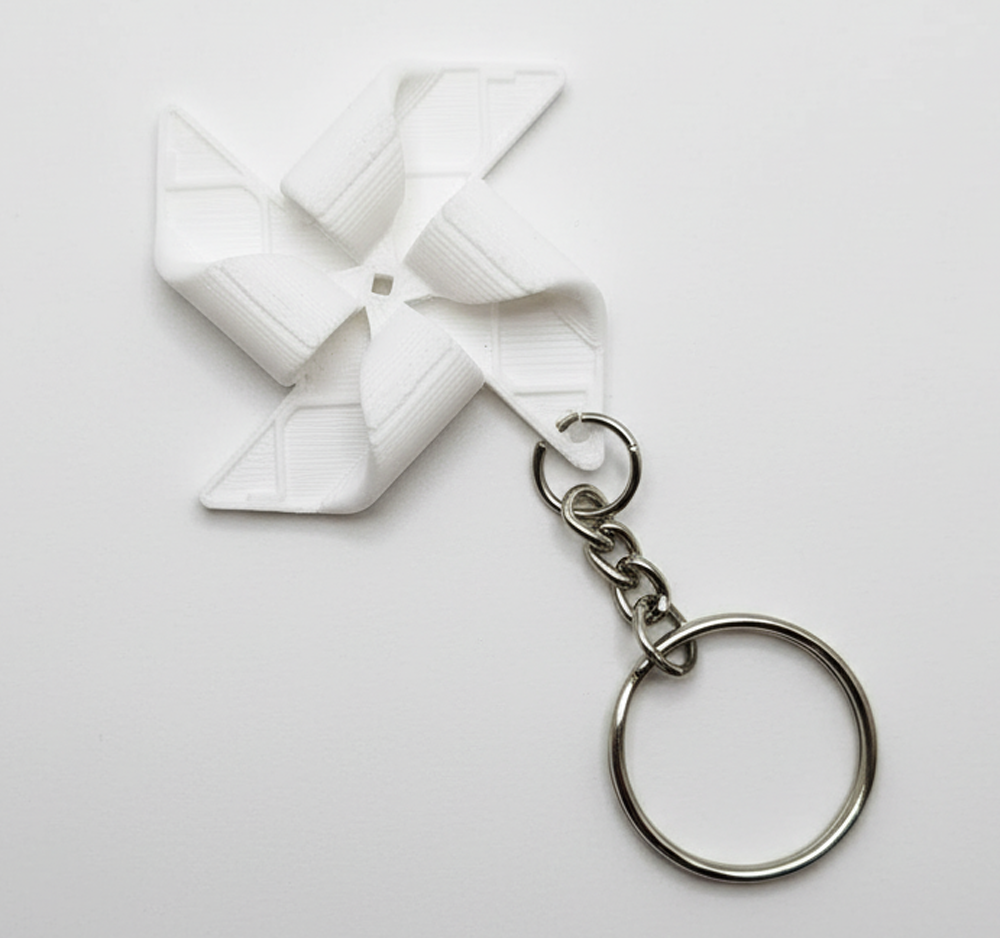 3D Printed Pinwheel Keychain - Image 1
