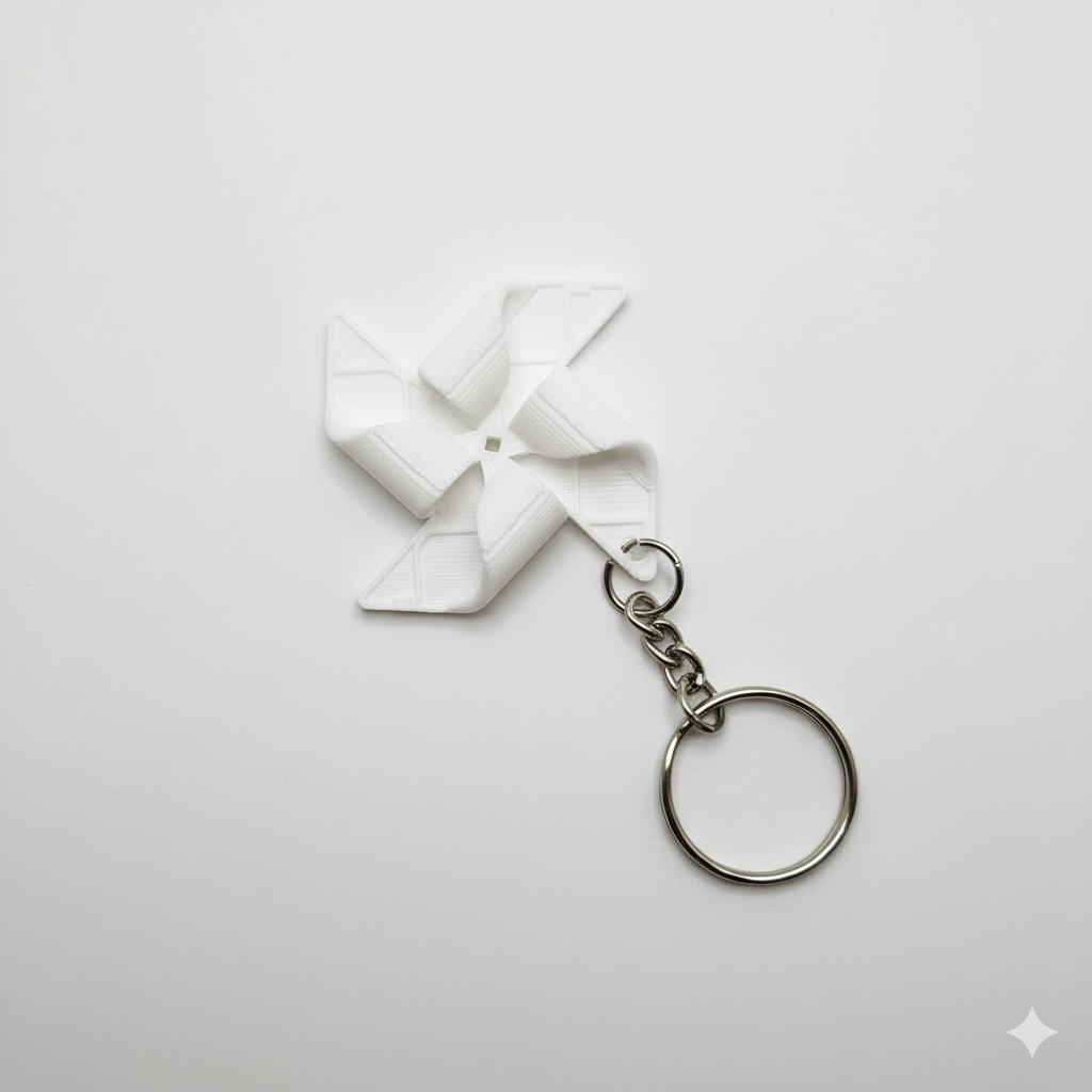 3D Printed Pinwheel Keychain - Image 2