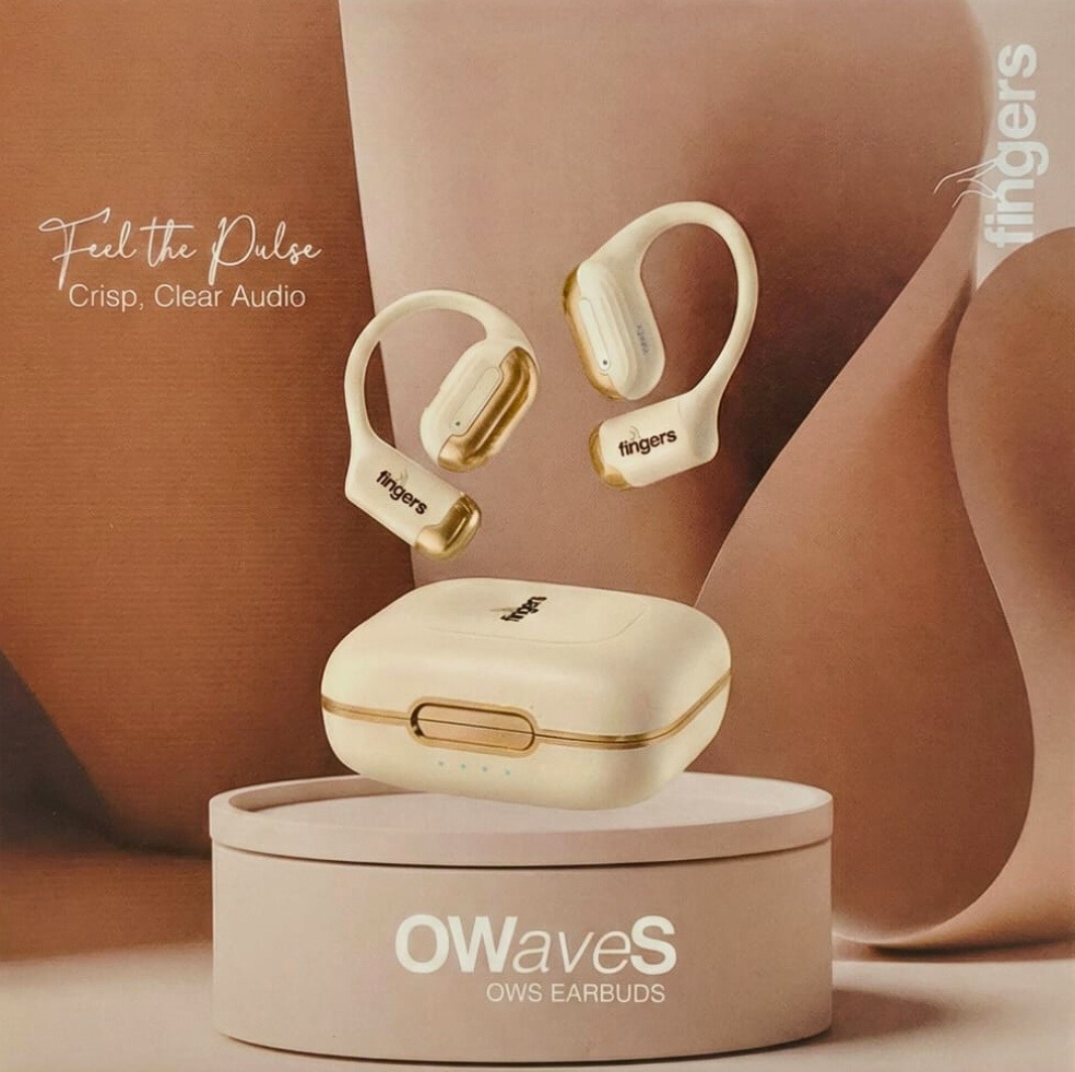 FINGERS OWaveS Open Ear Bluetooth Earbuds 38 Hrs Playtime SNC IPX4 Touch - Image 14