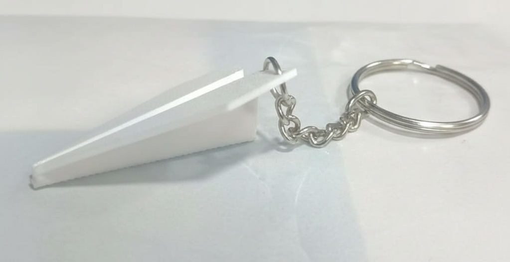 3D Printed Paper Airplane Keychain - Image 1
