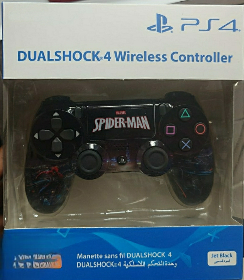 Spiderman 2 Double Motor Vibration 4 Wireless Game Controller For PS4 Black - Image 1
