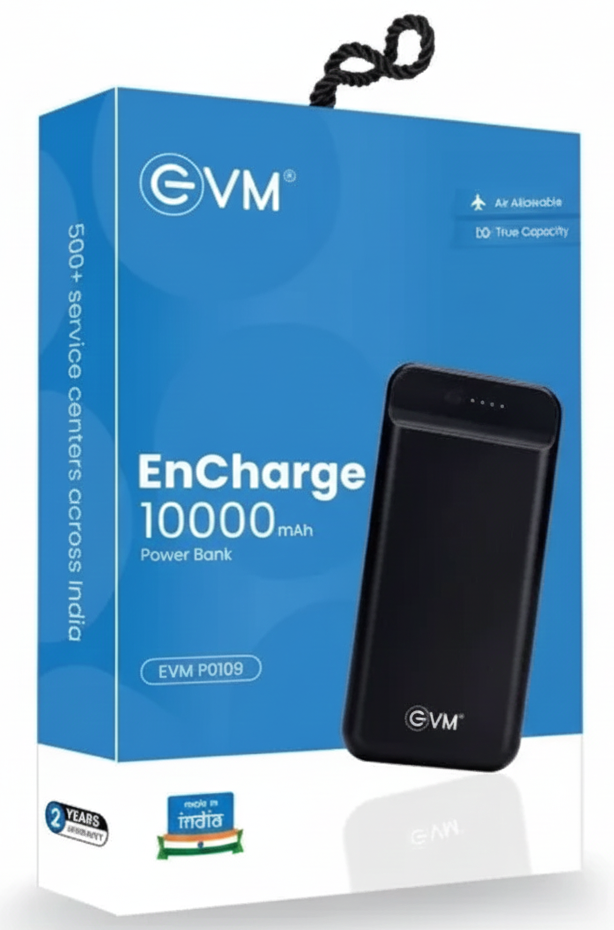EVM Encharge Power Bank 10000mAh EVM P0109 Black EVM Encharge Power Bank 10000mAh EVM P0109 Black - Image 1