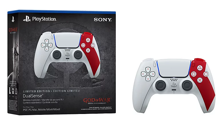 SONY PS5 DualSense God of War 20th Anniversary LE Controller Gamepad  White, Red, For PS5 - Image 2