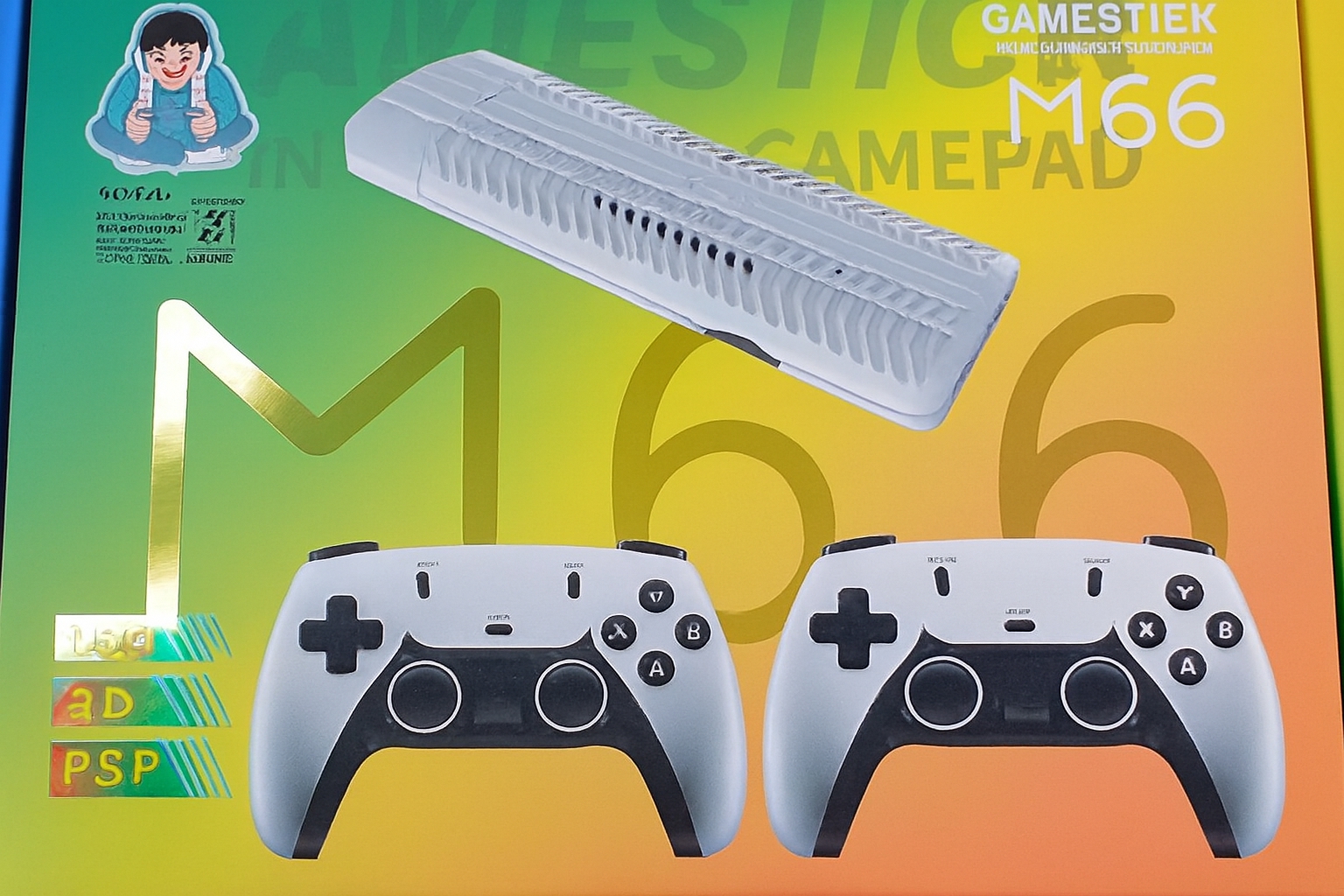 M66 Retro GameStick, 4K HD Gaming Console with 52 Emulators, 30,000 Built-in Classic and Modern Games, 64GB Storage, Plug and Play TV Gaming System - Image 1