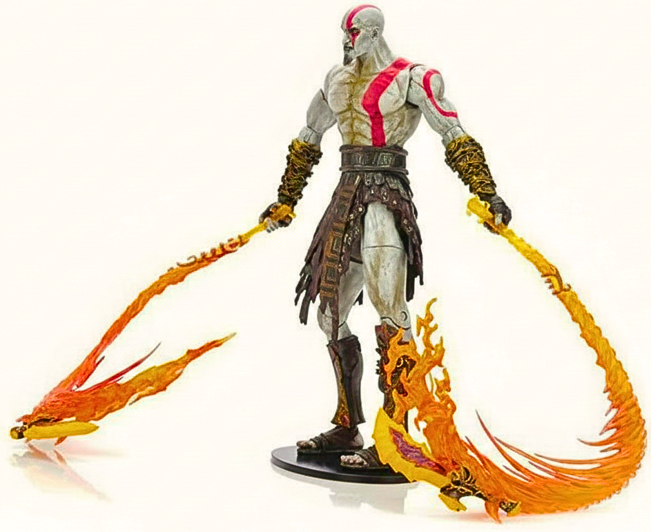 NECA God of War Kratos Flaming Blades of Athena 18cm Action Figure - Image 2