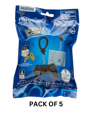 Pack of 5 Playstation Backpack Buddies Keychains Random - Image 2