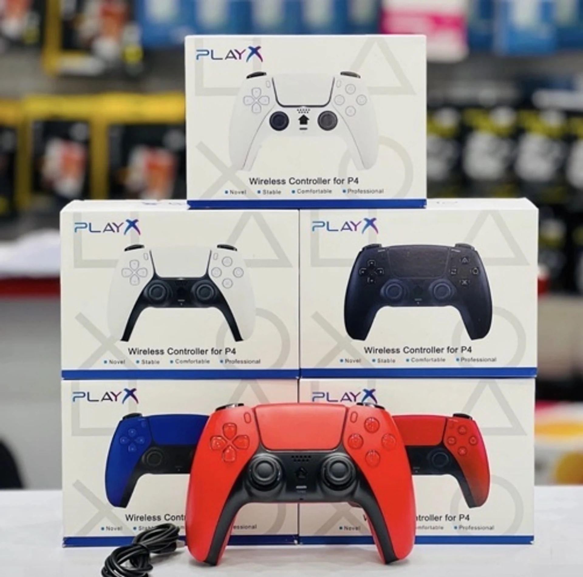 PLAY X PS4 Controller Look Like PS5 Controller For PS4 And PC White - Image 2