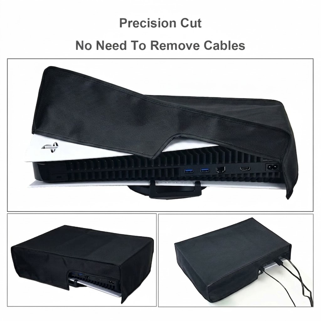 Horizontal Dust Cover For Ps5 Console Dust Guard For PS5 Slim and Disk Edition ( Black ) - Image 2