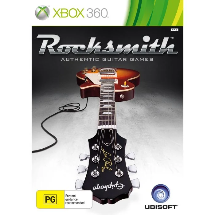 Rocksmith Authentic Guitar Games Guitar and Bass Xbox 360 PAL ( Preowned ) - Image 1