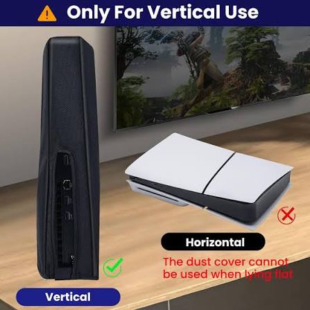 PS5 Console Vertical Dustproof cover, Anti Scratch, Waterproof Compatible for Sony PS5, Fits Digital and Disc Editions ( Black ) - Image 10