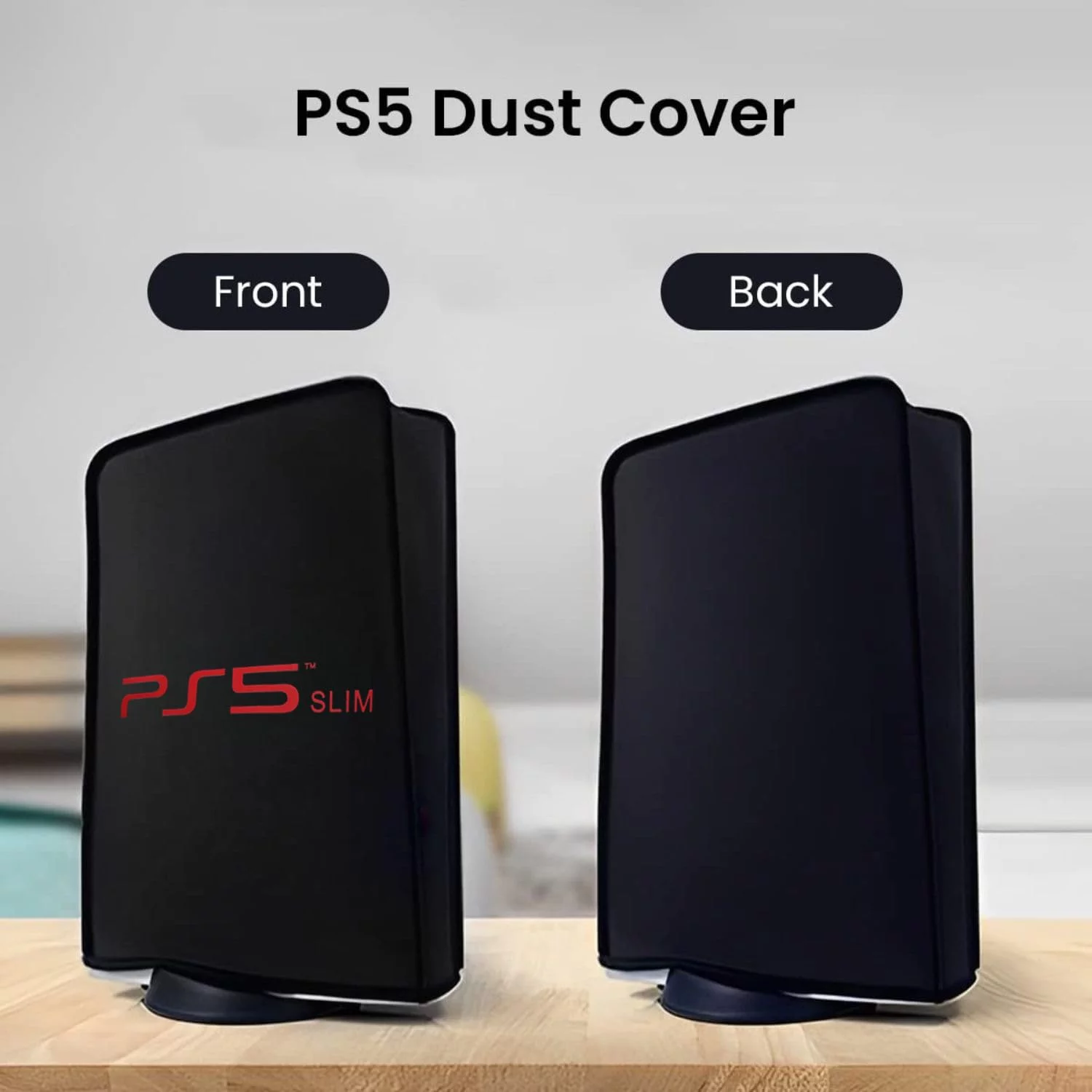 PS5 Console Vertical Dustproof cover, Anti Scratch, Waterproof Compatible for Sony PS5, Fits Digital and Disc Editions ( Black ) - Image 8