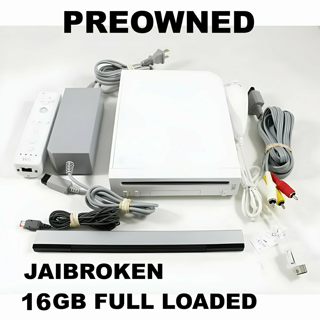 Nintendo Wii Gaming Console All Accessories, Jailbreak 16gb Pendrive Games Unboxed ( Preowned ) - Image 1