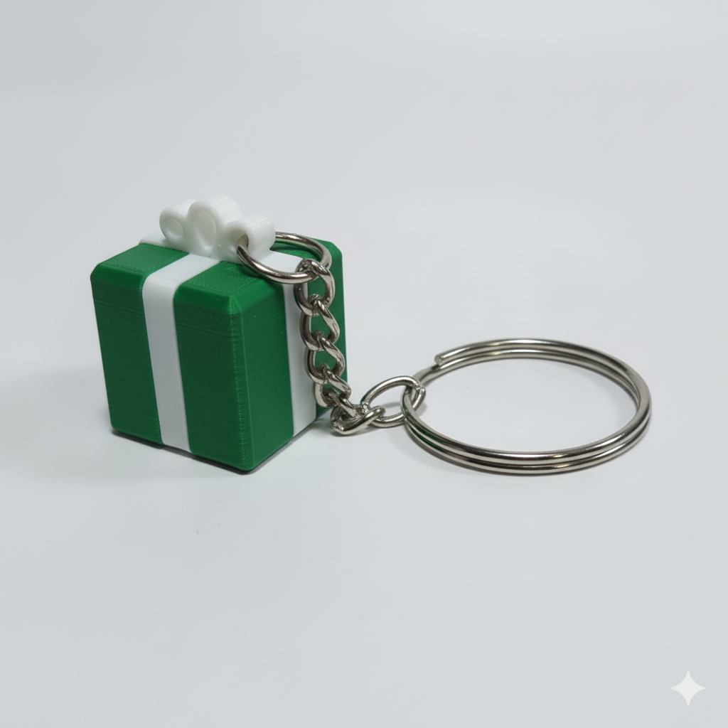 3D Printed Novelty Keychain Green - Image 2