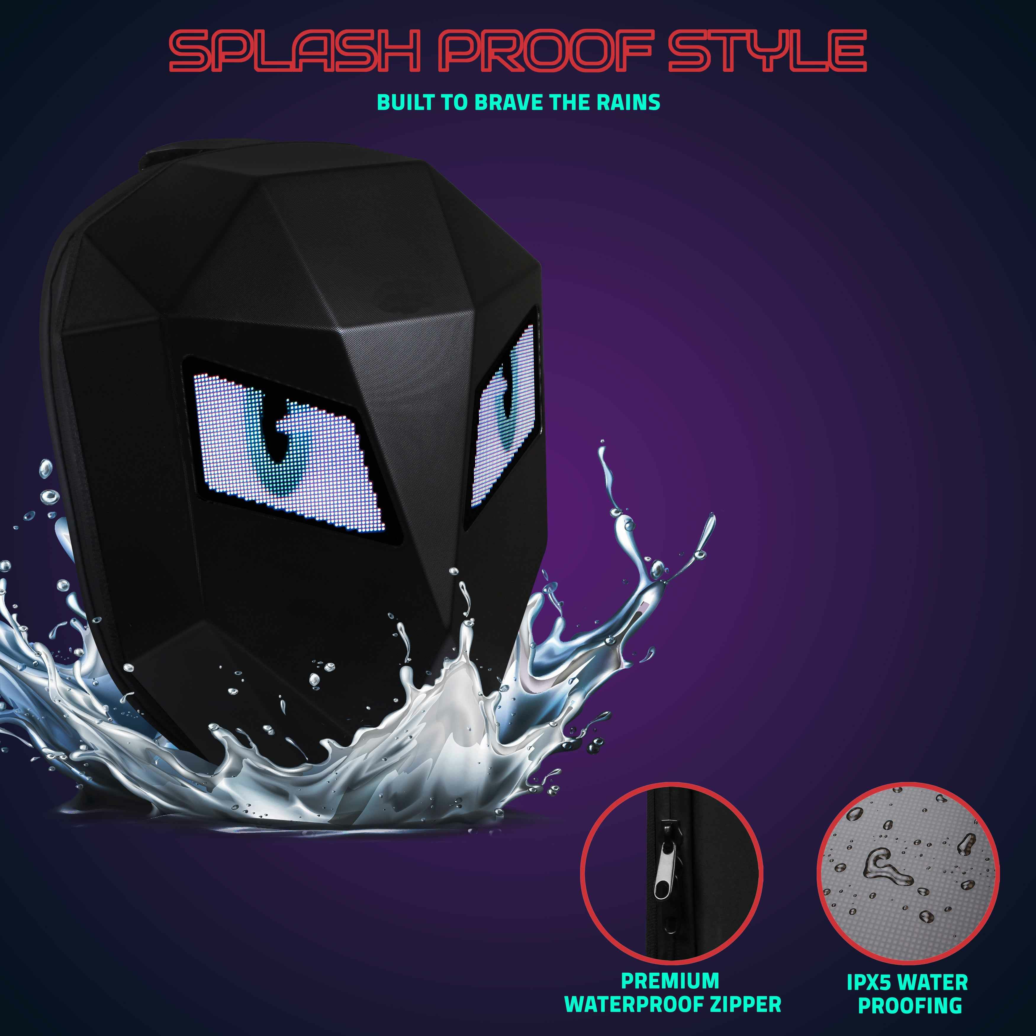 LED Backpack 31L, Motorcycle Riding Bag With Programmable Screen, App Control, Water Resistant, Unisex Expandable Daypack For College, Travel, Laptop, Helmet - Image 2