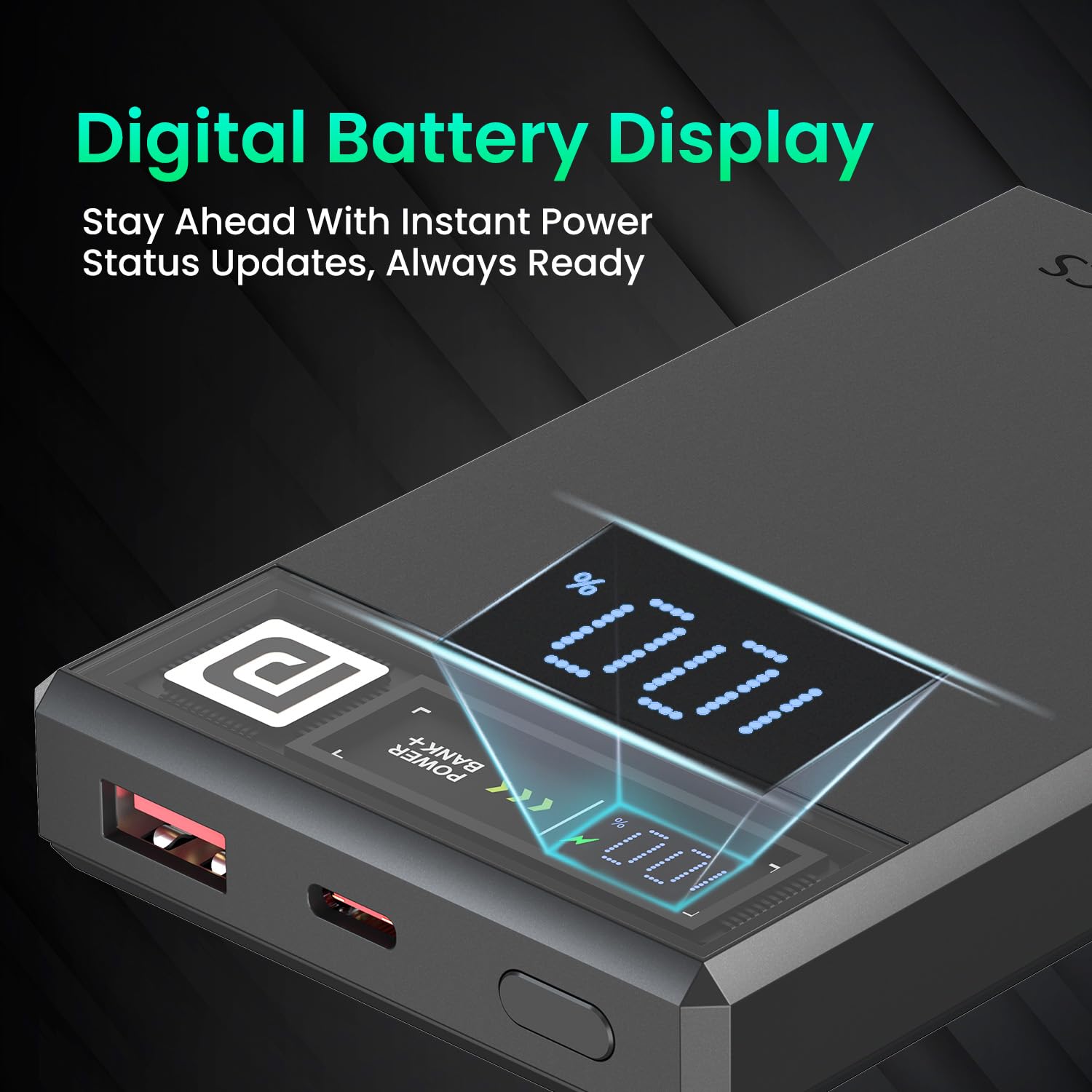 Portronics POR 2257 Luxcell MagClick 10k 10000 mAh 15W Magnetic Wireless Fast Charging Power Bank Premium Finish, 22.5 Wired Output - Image 4