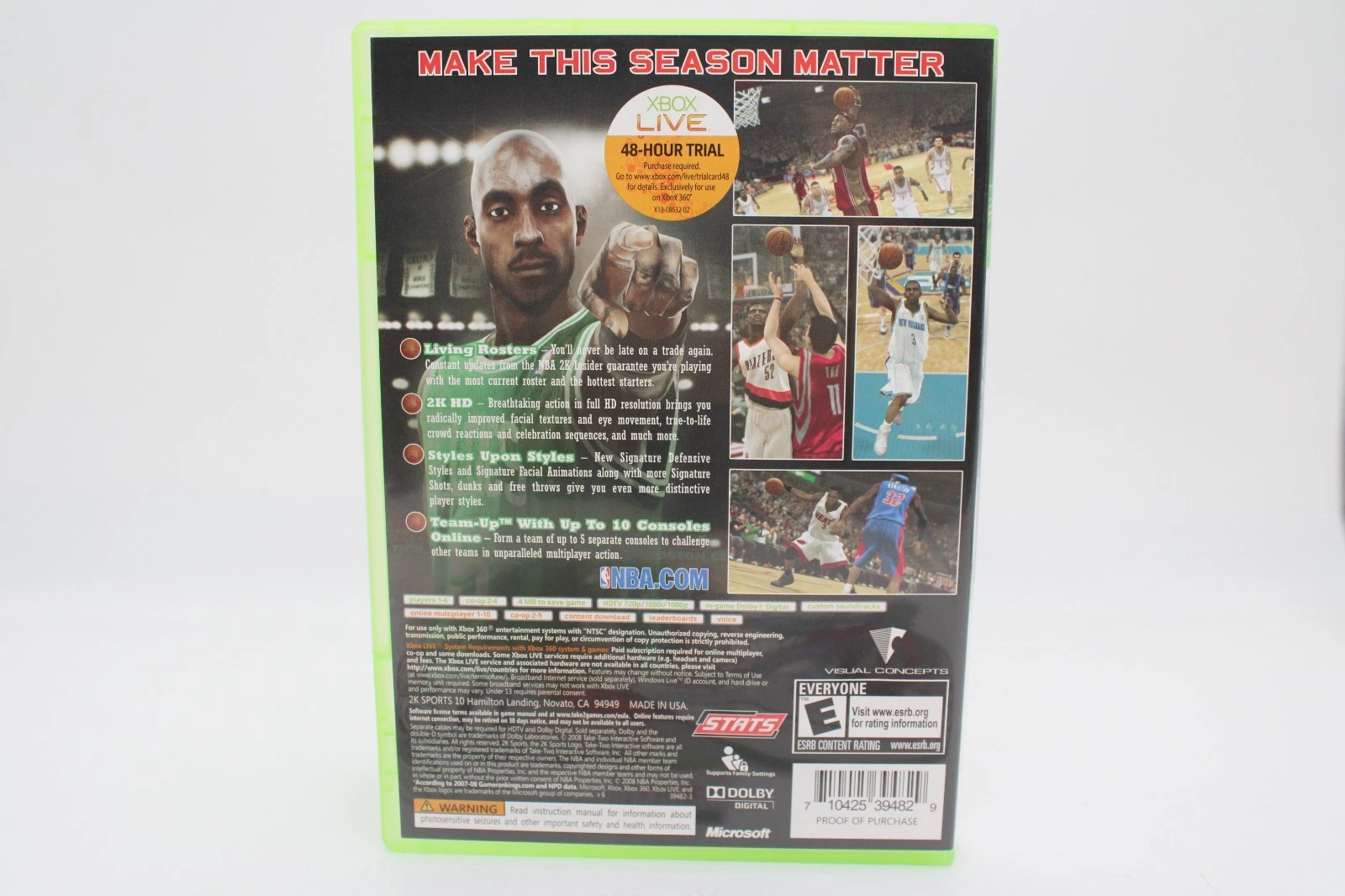 NBA 2K9 XBOX 360 NTSC ( Preowned ) - Image 5