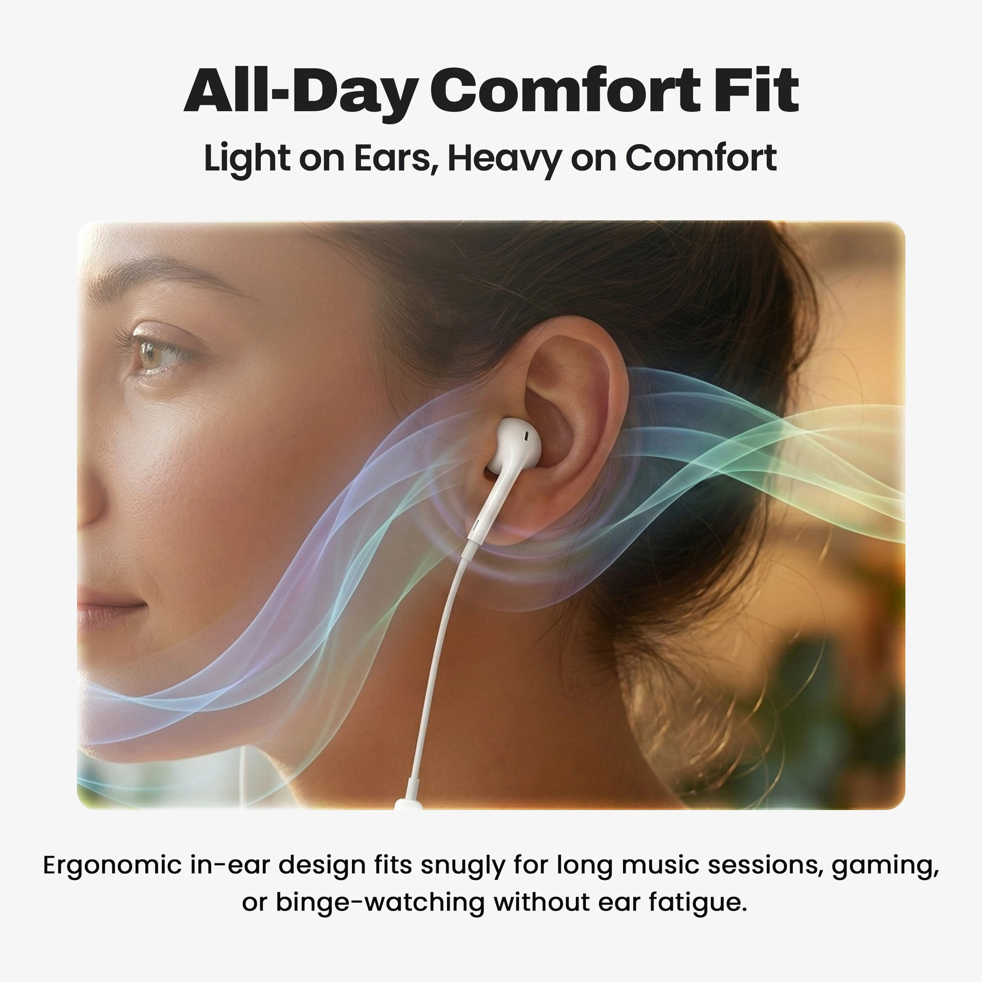 EVM-HF-06 Type-C Earphone Stereo Apple Design - Image 4