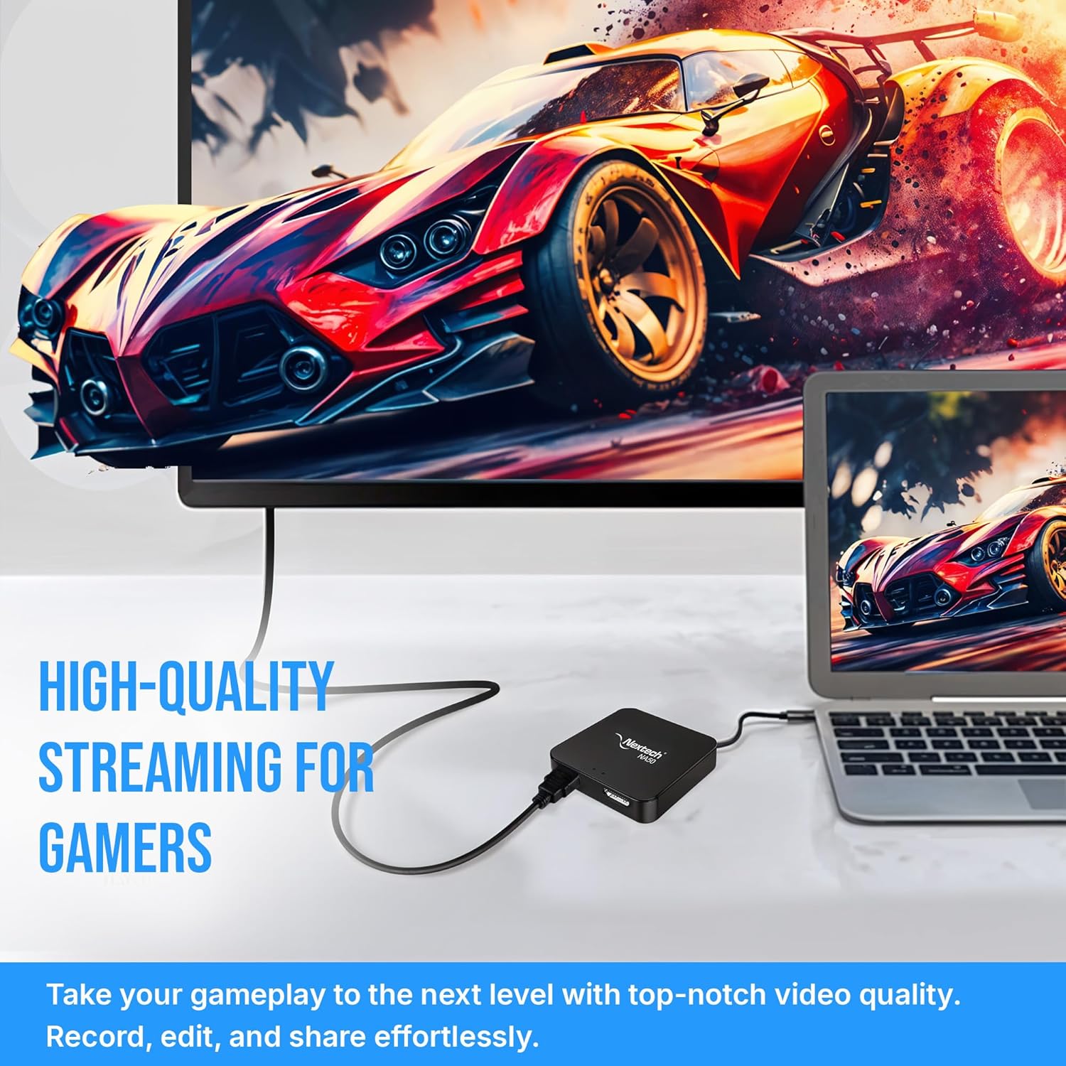 Nextech HDMI Video Capture Card USB 3.0, 4K@30Hz Pass Through,1080P@60FPS Ultra Low Latency for PS5, Xbox, Camera, PC Streaming, Recording Live - Image 2