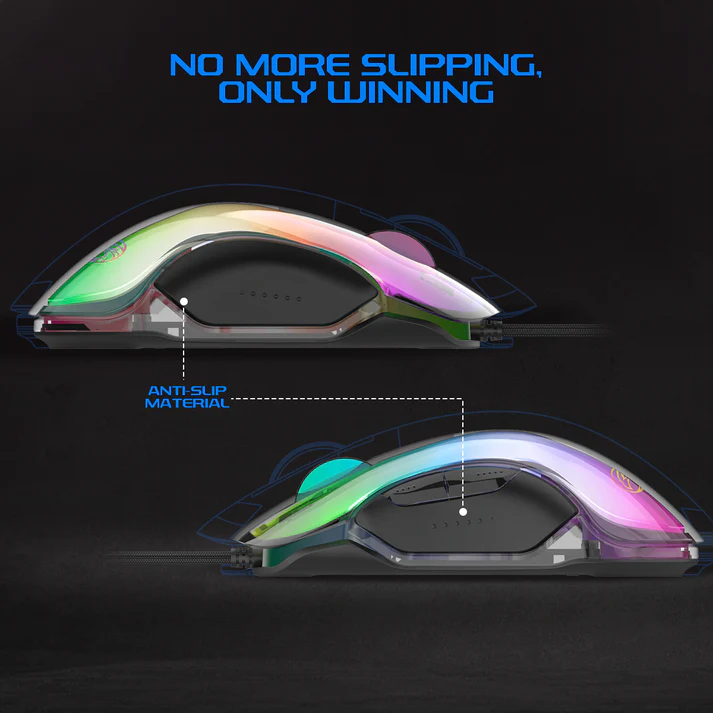 iGear Hawk Wired Gaming Mouse, 8 Customisable Buttons, Dynamic 6 RGB Light, 4 Custom Profile, 12800 DPI Tracking, Lightweight Black RGB Gaming Mouse - Image 4
