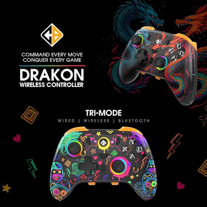 Cosmic Byte Drakon Tri-Mode Controller Black - Image 7