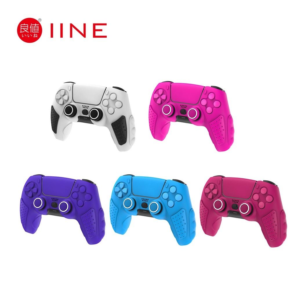 IINE PS5 Controller Silicon Cover With 2 Thumb Grip Pink - Image 2