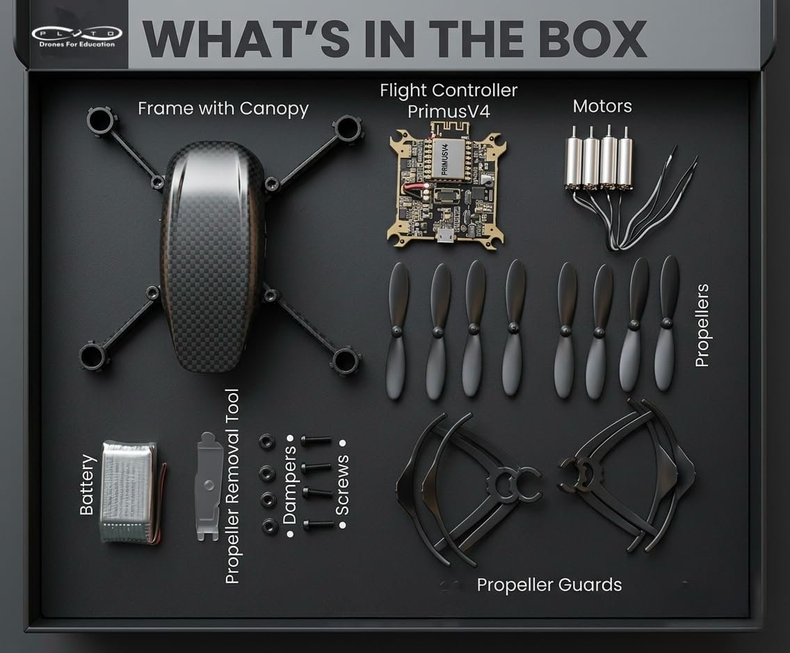 Drone Pluto 1.2 DIY Nano Drone Kit, Educational STEM, Crash-Resistant, Smartphone Controlled, Coding with Pluto Blocks And IDE, 25+ Projects - Image 9
