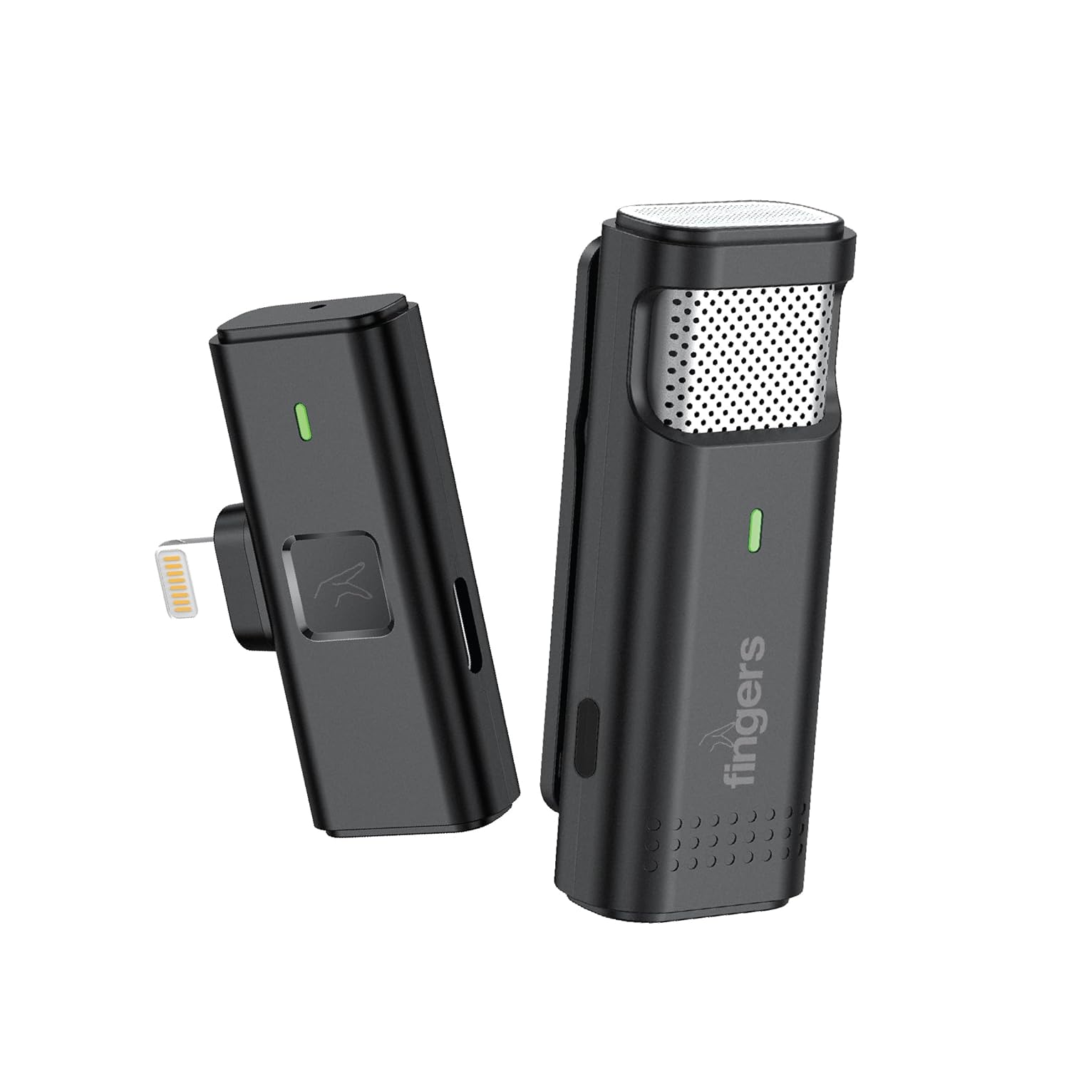 FINGERS PhoneMic Lightning Lavalier Wireless Microphone Lapel Wireless Mic for Audio Recording, Live-Streaming, Omnidirectional, Simple Plug And Play, Compatible with Lightning-Based Devices, iPhone - Image 1