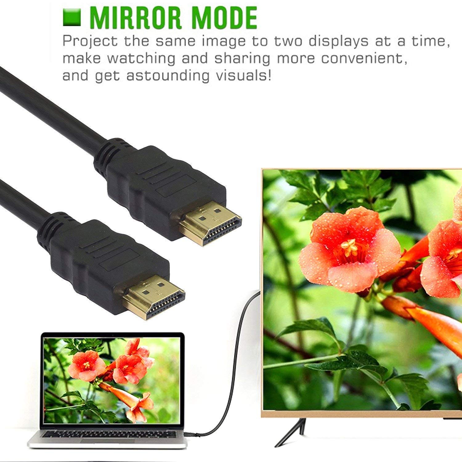 HDMI 1.5 Meter HDMI Male to Male Cable High Speed Full HD 1080p Black - Image 4