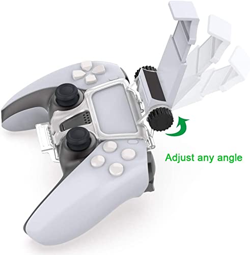 Mobile Phone Clip Holder for PS5 Controller Foldable Mobile Phone Stand Mount Clamp Bracket with Adjustable Stand for PlayStation 5 Wireless Controller (PS5 Controller Not Included) - Image 6
