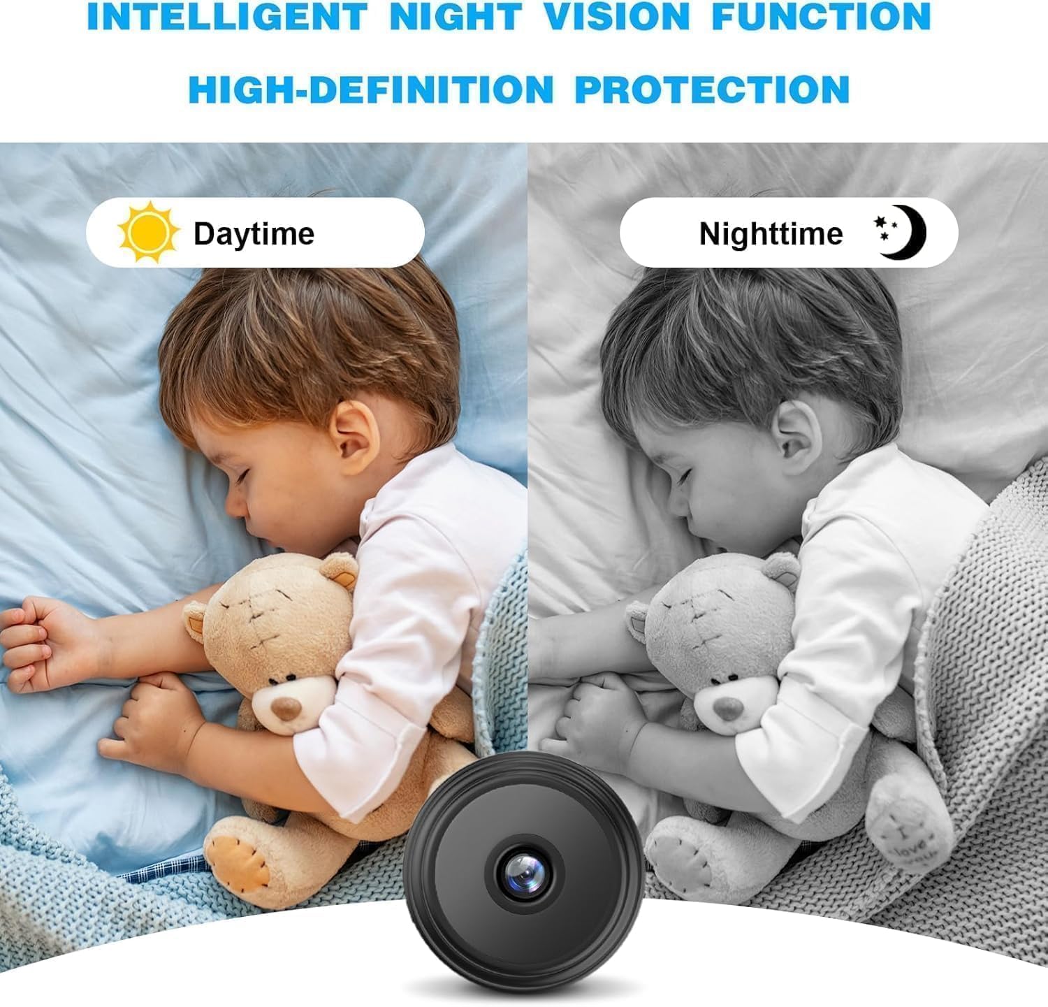 Mini WiFi Spy Camera Hidden for Home Outdoor High HD Focus Spy Magnet Mini Live Stream Night Vision IP Wireless 1080P Audio Video Hidden Indoor BLACK - Image 9