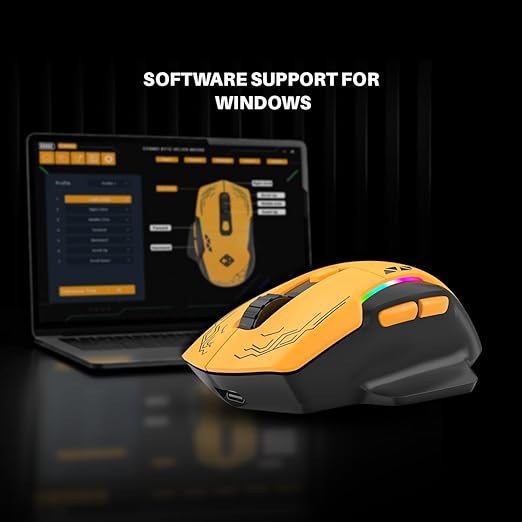 Cosmic Byte Helios Tri-Mode Wired + 2.4GHz Wireless + Bluetooth Gaming Mouse Black - Image 2