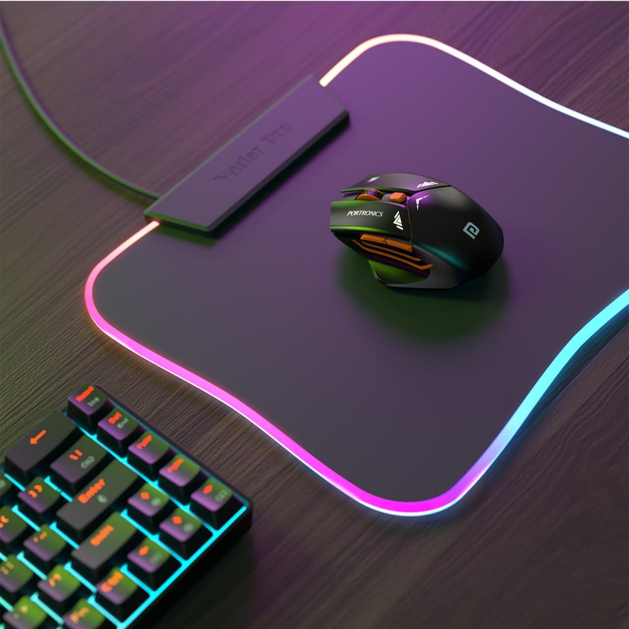 Portronics POR 2385 Vader Pro Wireless Gaming Mouse, 2.4 GHz Receiver, 6 Buttons, Thumb Support, High-Precision Tracking, Ergonomical, Midnight Black - Image 5