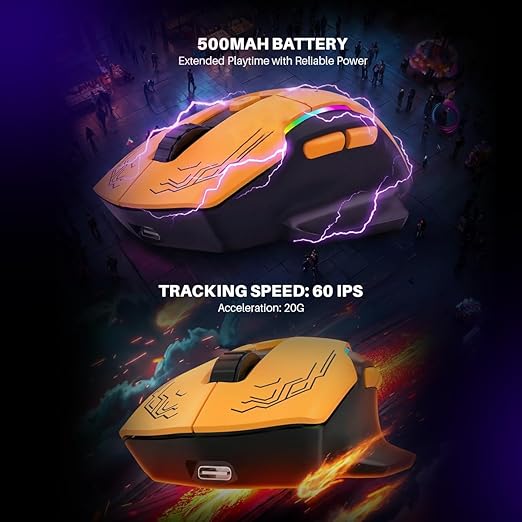 Cosmic Byte Helios Tri-Mode Wired + 2.4GHz Wireless + Bluetooth Gaming Mouse Black - Image 3
