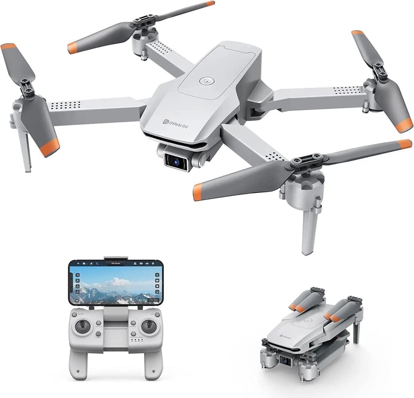 DR-DG600C RC Drone with 4K Camera, Quadcopter, Auto Return, Follow Me, Gesture Control, Waypoints, Headless Mode, 2 Batteries, Compatible VR Glasses - Image 1