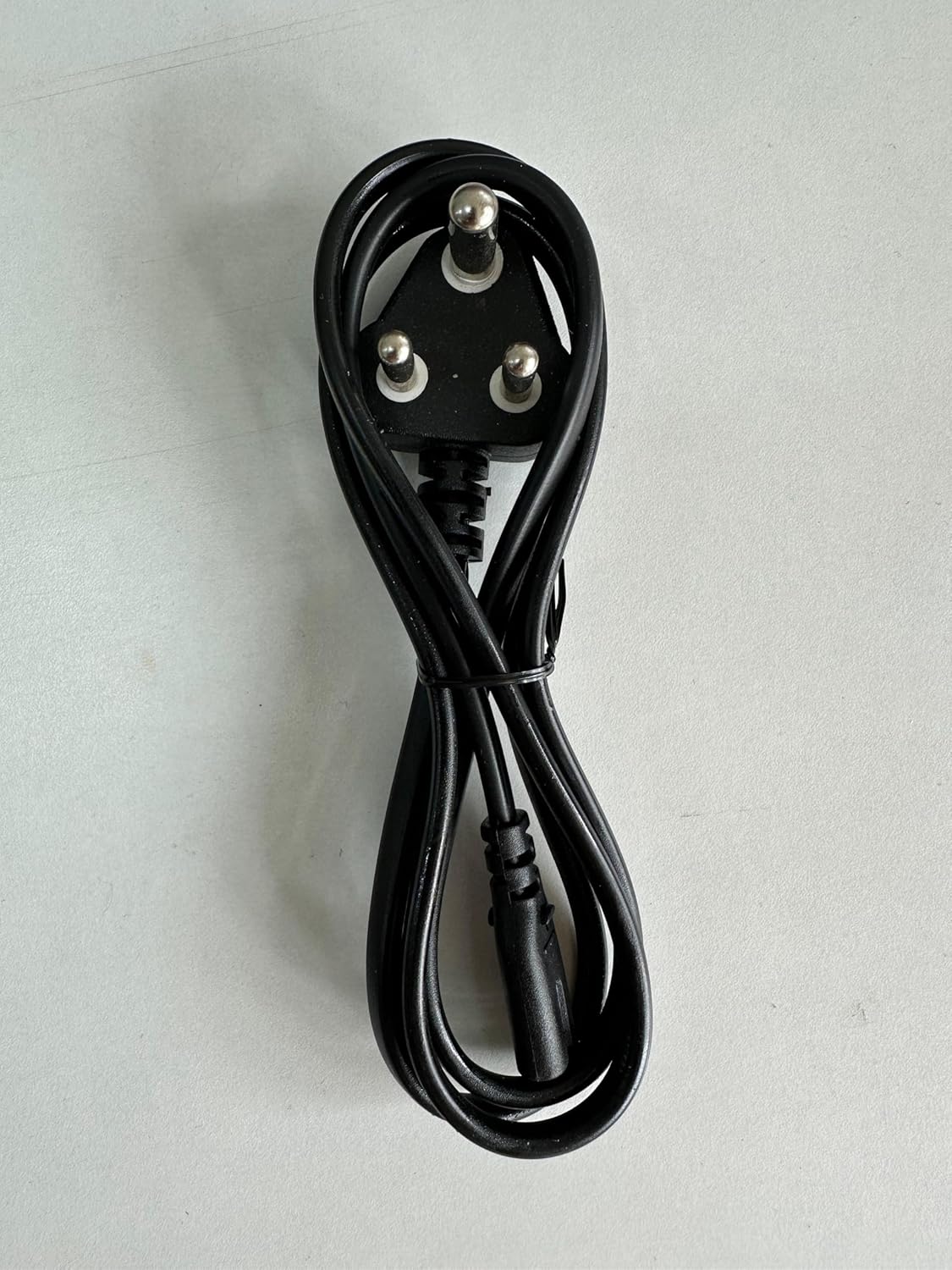 Ranz Power Cable Male 3-Pin to Female 2-Pin 1.2Mtr Philips Pin Cable Black - Image 1