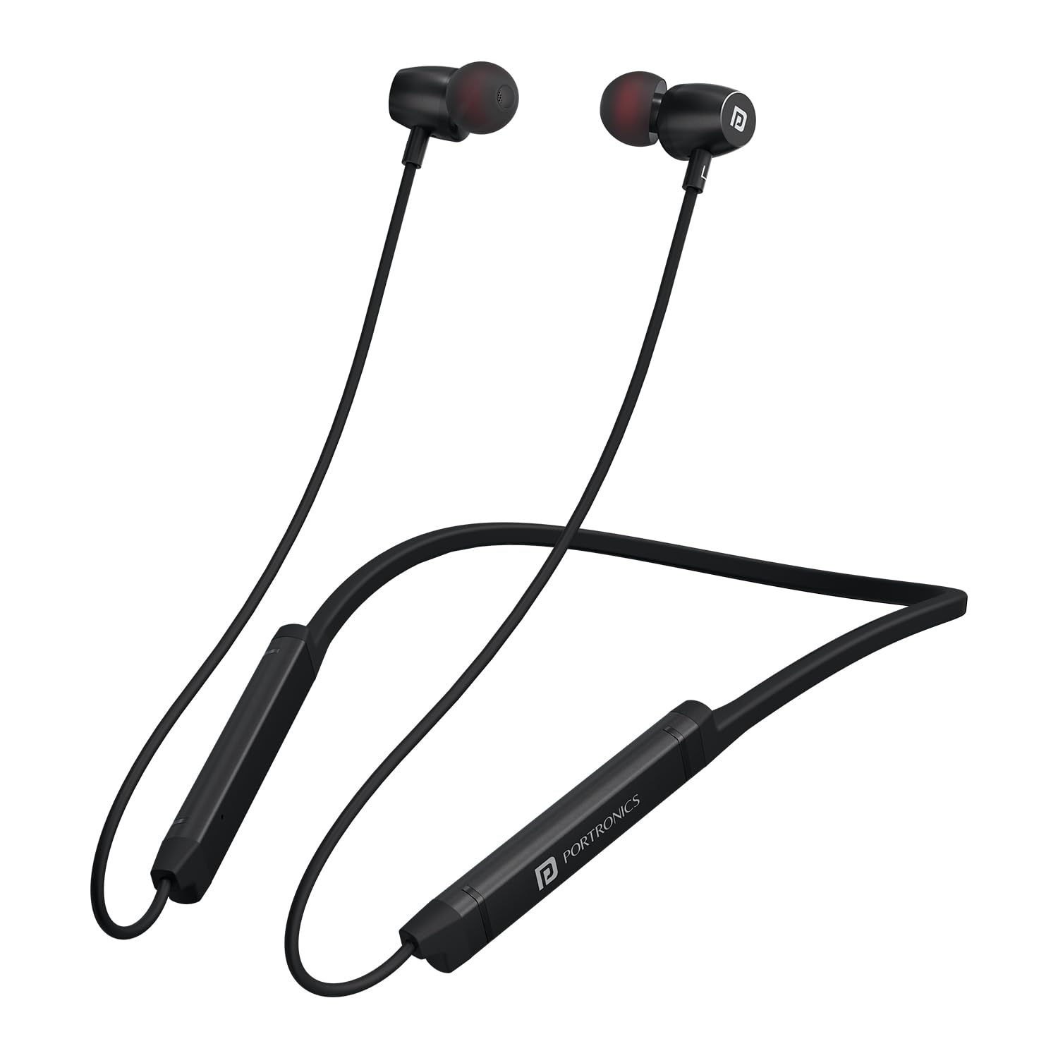 Portronics POR 2543 Harmonics Z9 Wireless Bluetooth in Ear Neckband Black - Image 1