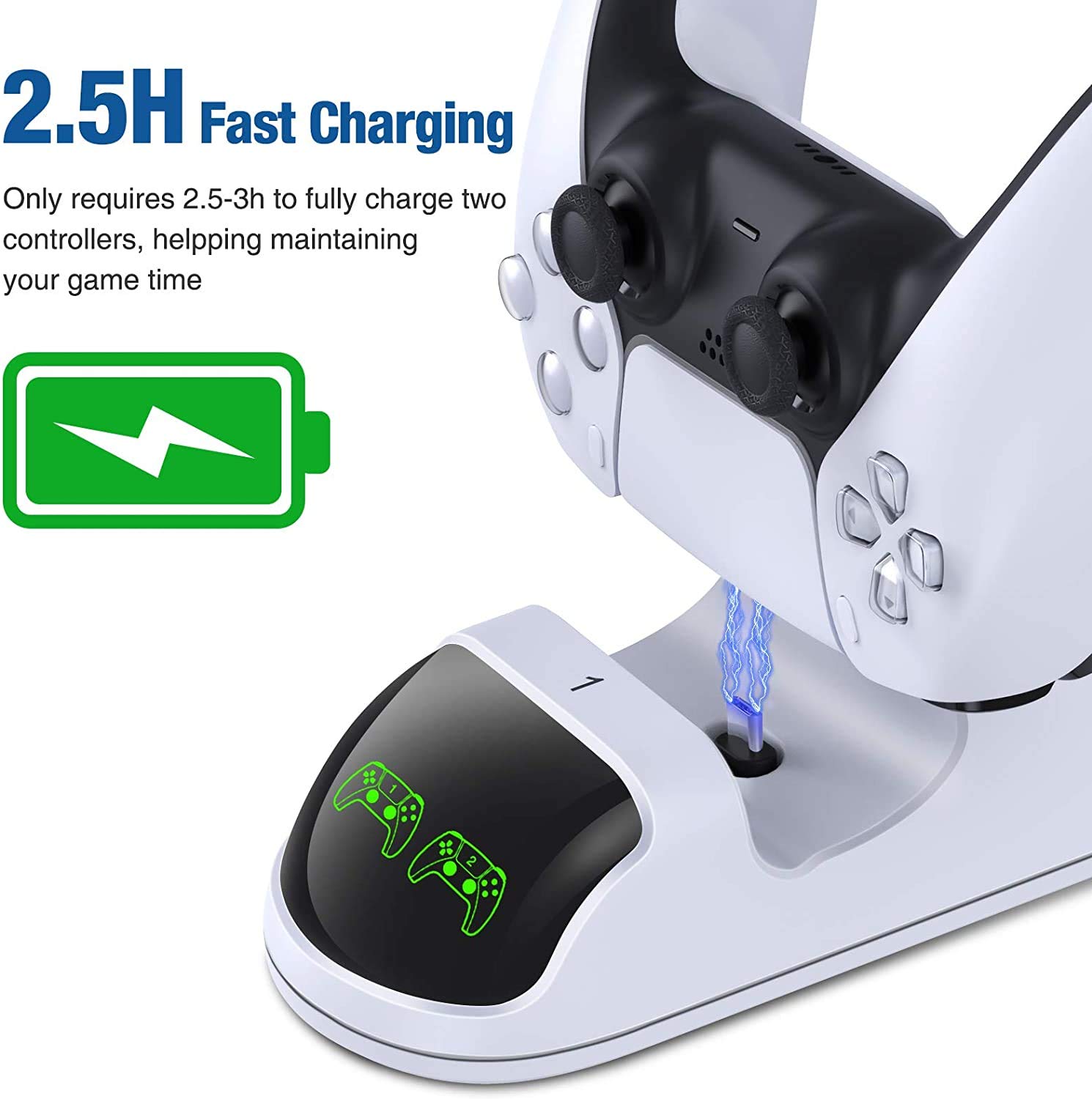 Dobe TP5-0506 Charging Dock For Playstation 5 Controller With LED indicator, Dual Type-C Fast Charging Dobe TP5-0506 Charging Dock For Playstation 5 Controller With LED indicator, Dual Type-C Fast Charging - Image 2