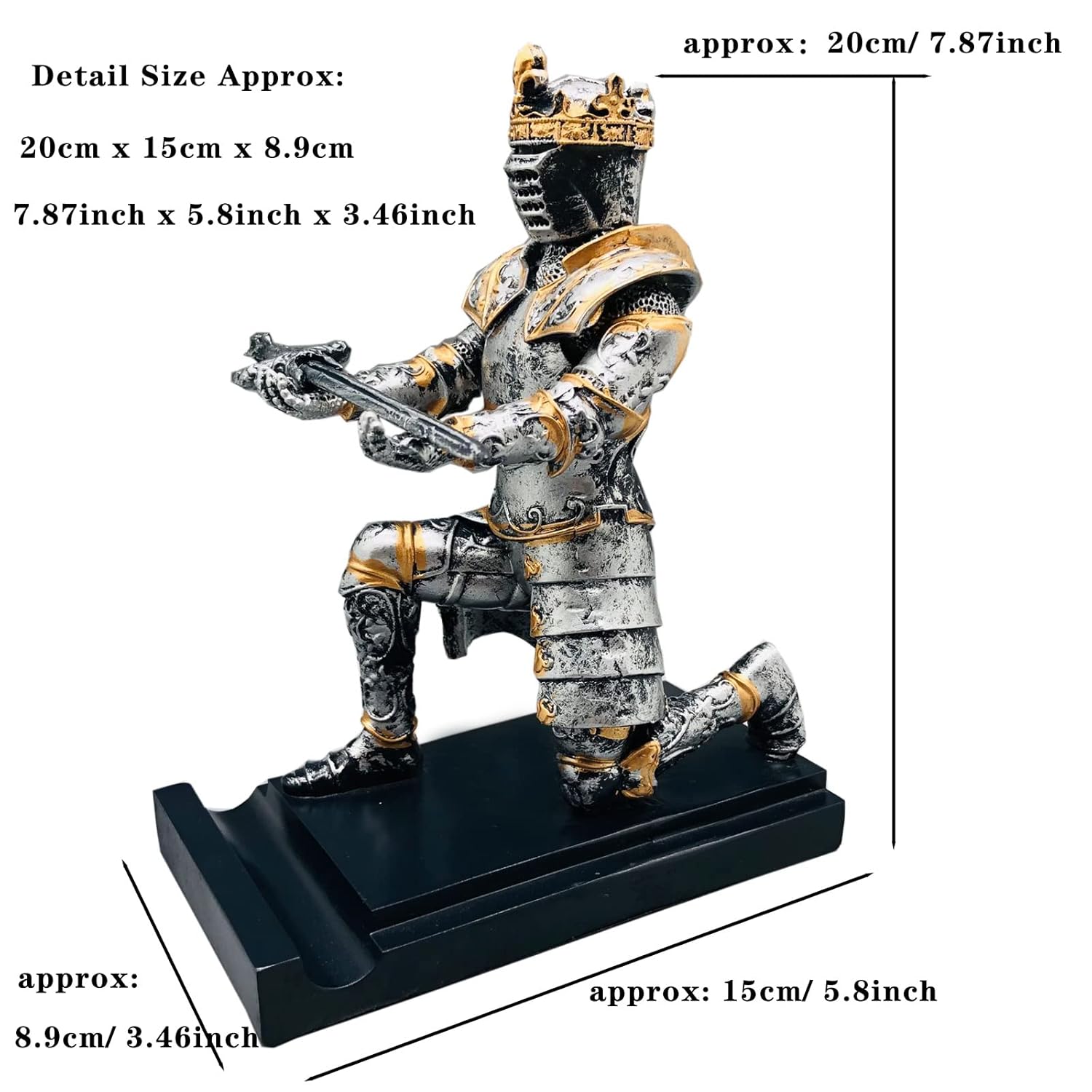 Kings Guard Knight Kneeling Magnetic Knight Stand for Gamepad,Phones Cards Figure for Gamers & Fans - Image 7