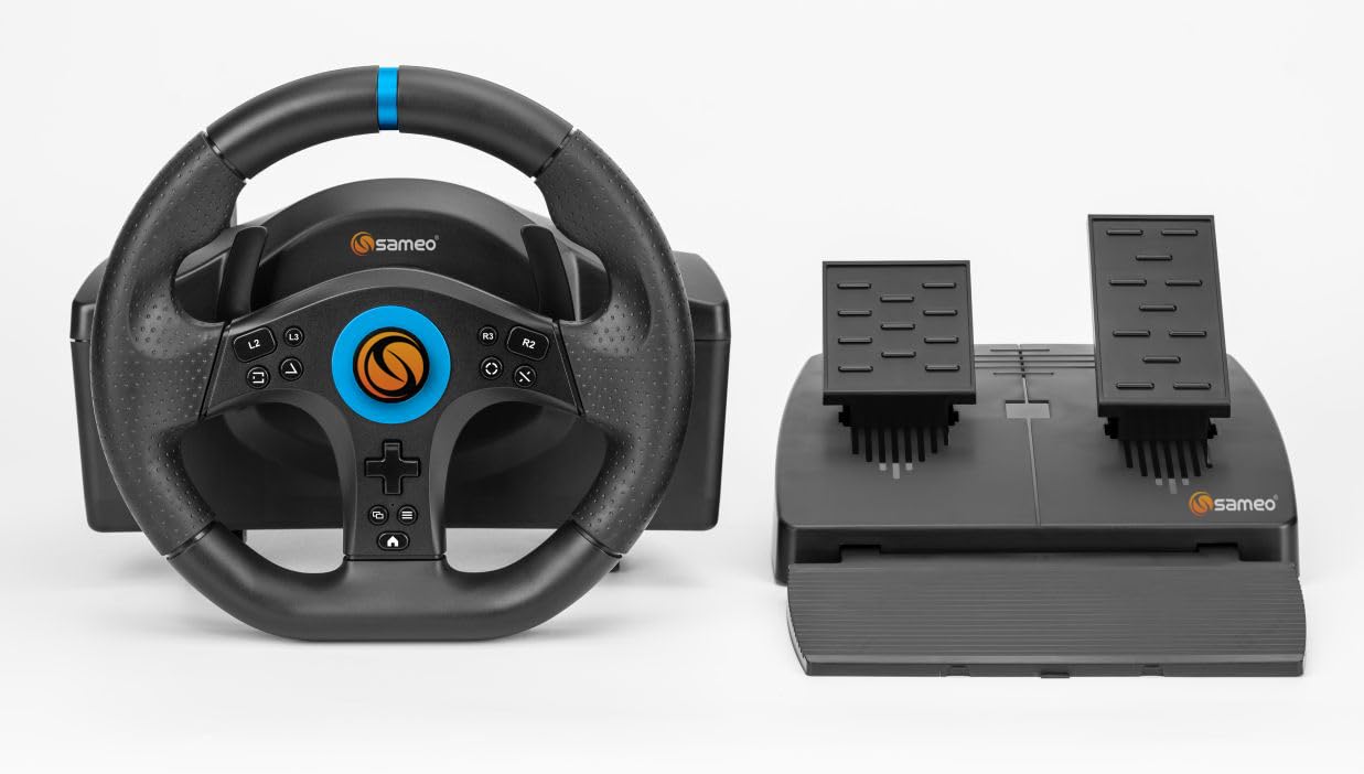 Sameo SV22 Multi-Platform Gaming Racing Wheel, Padel Set, Supports PC, PS3, PS4, Xbox One, Xbox 360, and Nintendo Switch. Sameo SV22 Multi-Platform Gaming Racing Wheel, Padel Set, Supports PC, PS3, PS4, Xbox One, Xbox 360, and Nintendo Switch. - Image 2