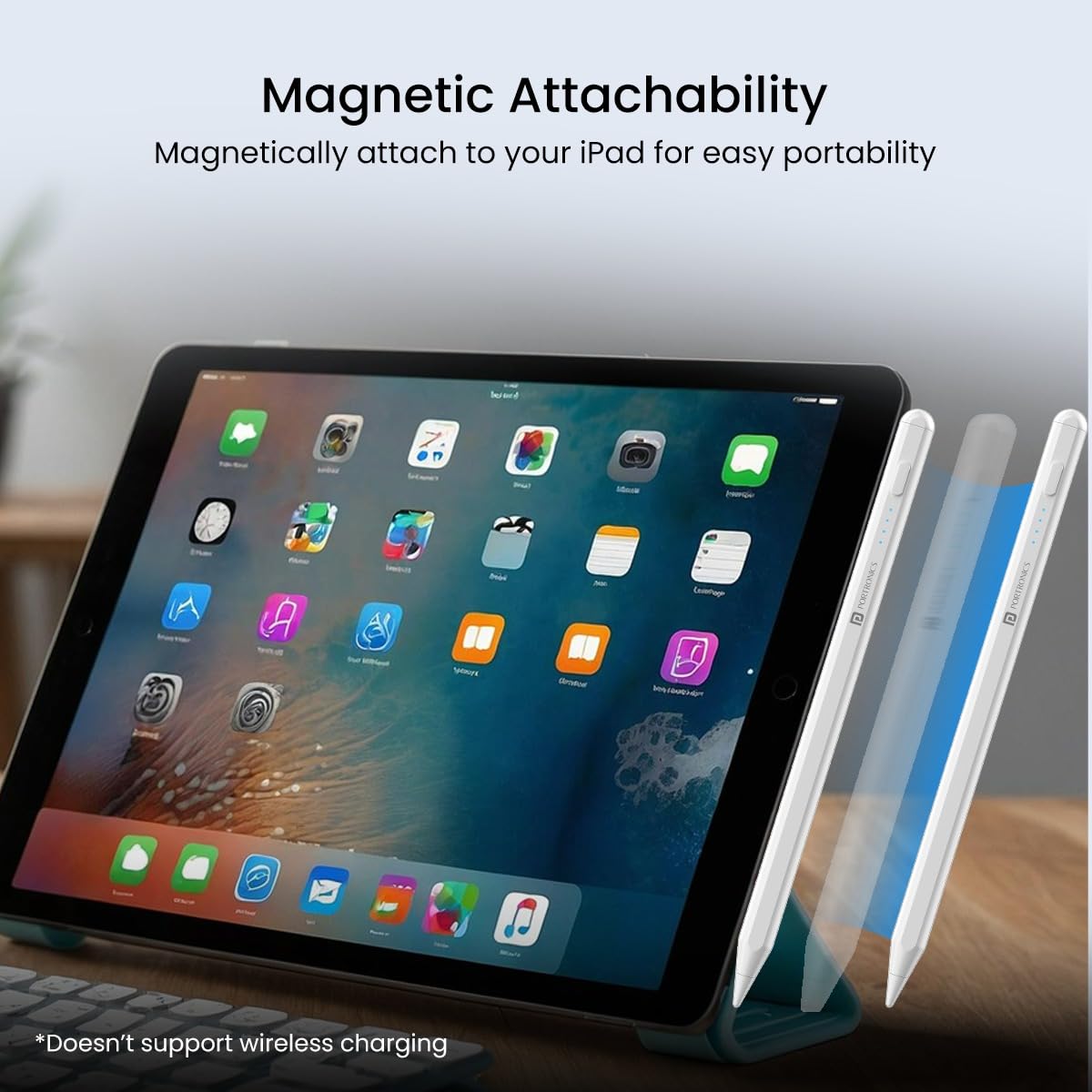 Portronics POR 2757 Glide Stylus Pencil for iPads Only, Angle Tilt Sensitivity, Palm Rejection, Attaches Magnetically, Battery LED Indicator, Type-C Charging, Only for iPads Released Between 2020 & 2024 Portronics POR 2757 Glide Stylus Pencil for iPads Only, Angle Tilt Sensitivity, Palm Rejection, Attaches Magnetically, Battery LED Indicator, Type-C Charging, Only for iPads Released Between 2020 & 2024 - Image 6