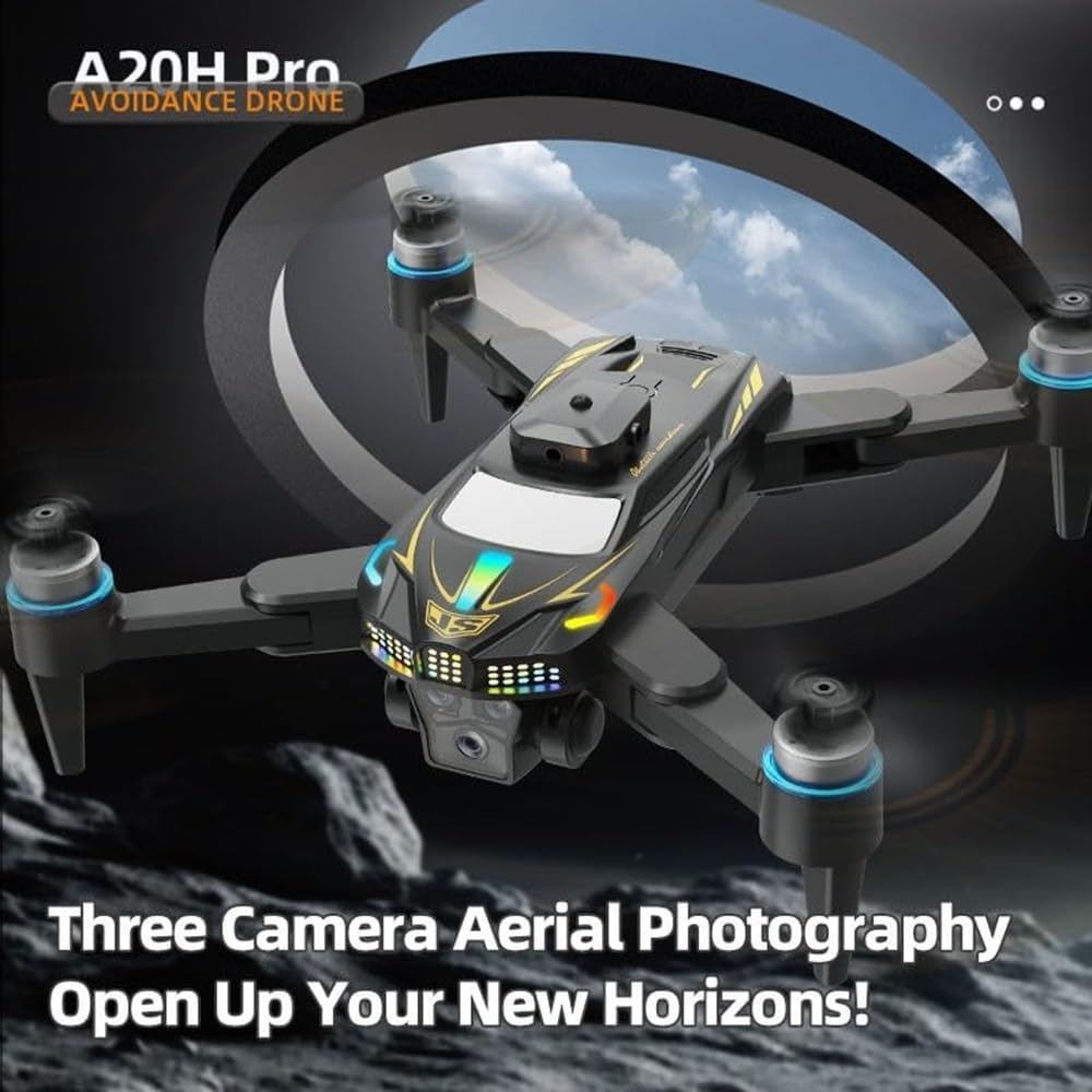 T6 Pro Drone Dual Camera 4k Optical Flow Positioning Remote Control Flying Quadcopter Gesture Video Drone with Brushless Motor and Obstacle Avoidance 4.5 Inch LCD Display - Image 10
